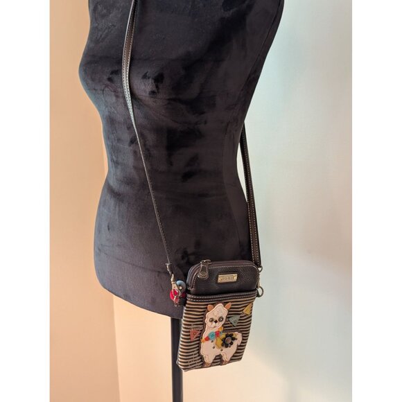 Chala Crossbody Purse Cell Phone & Card Slots Llama Design & 2 Adjustable Straps - Picture 7 of 11